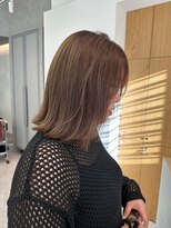 ソワ 錦糸町(soi) セミディ_ハイトーンカラー_前髪パーマ_ぱっつん前髪