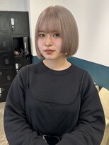 ヘアーブレイス(hair brace)&nbsp;濃い残留からブリーチ1回のミルクティーベージュstylist聖斗