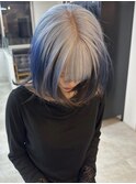水色ルーツカラー デザインカラー ケアブリーチ