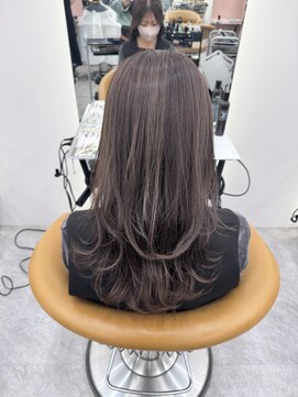 ロンド ブランシュ 錦糸町北口(Lond blanche) ミニウルフレイヤーカット顔周りカット前髪カット韓国ロング