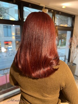 ジル アンク(Jill ankh) 《姫路駅北　Jillankh》レッドブラウン　髪質改善　ミディアム