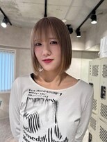 ハイプ(HYPE) ブリーチ&ダブルカラー/ブロンドボブ/ミルクティーベージュ