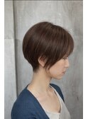 大人ショート×髪質改善カラー【平塚縮毛矯正】