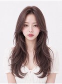 【白石】ブリーチなしラベンダーブラウンくすみカラーレイヤー