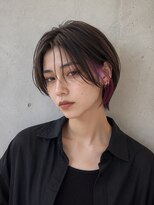 エヌア(ENURE)&nbsp;さりげなく映える◎ピンクインナーカラー×ショートレイヤー