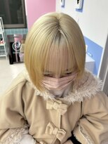 ナンバーウルスキキ(N°ulus kiki)&nbsp;ハイトーンブロンド/サラツヤ丸みショートボブ/名駅