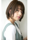 【オレンジクラッカー】小顔愛されボブ × アッシュブラウン