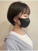 インナーカラー ホワイト ショートボブ