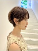 似合わせカット×アースカラー×ぱっつん前髪