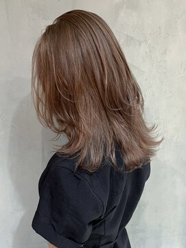 アルバム 渋谷パルコ(ALBUM) ミルクティーミディ_エアリーロングピンクブラウン_ba412393