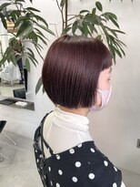 ヘアー アイス カンナ(HAIR ICI Canna) 大人丸みボブこなれヘアチェリーブラウン