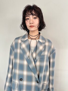 フィルムス 表参道(FILMS) ミニボブレイヤー/レイヤーカット/ウォームベージュ/前髪/表参道