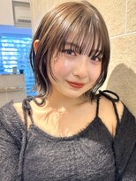 サンド ミュウ 横浜店(sand mieu)&nbsp;ボブディオリーブベージュ髪質改善縮毛矯正フェイスレイヤー