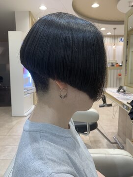 アッシュ 仙川店(Ash) 40代縮毛矯正ツーブロック 刈り上げ グラデーション前下がりボブ