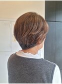 グラデーションボブ/上品ショート/ハンサム/ライトブラウン/秋冬