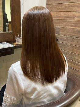 リンクヘアー LinkHairの写真/*【脱アイロン】最新の縮毛矯正で乾かすだけで可愛いツヤ髪に◇今までにない仕上がりと手触りに感動。