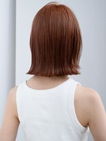 エインアンリー 明治神宮前(AIN.ANLY.)&nbsp;4くびれヘアプリコットオレンジハイライトカラーボブパーマ小顔