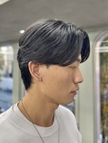 ニコ トウキョウ ロジック(nico TOKYO Logic)&nbsp;メンズセンターパートウルフセンターパートニュアンスパーマ襟足