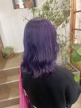 バイオレットカラー/ブリーチカラー/派手髪カラー