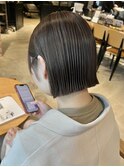◎冬の小顔ボブ×透明感グレージュ◎30代40代美人ヘア