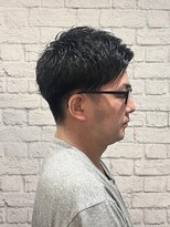グレイスフルバーバー 赤坂見附店&nbsp;カッチリ目なアップバングスタイル
