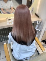テトラ バイ ネオリーブ 横浜西口店(tetra by neolive) デザインカラー ピンクベージュ ハイトーン ロング横浜★