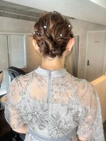 サンルーム(SUN room) ゆるふわシニヨンボブアレンジパールお呼ばれヘア大人可愛い