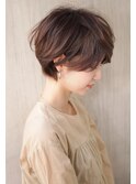 【Owll】大人ひし形ショート ブラウンベージュ