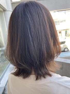 フレア 心 武庫之荘(flare) #ミディアムウルフ#ベージュ系カラー