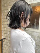 ニア 清澄白河(nir)&nbsp;〈清澄白河 半個室〉切りっぱなしボブ/ブルーグレー