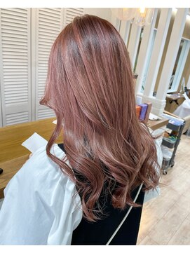 ループ(LOOP) ピンクベージュルーツカラー