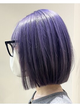 ラキングキョウト(LA KING KYOTO) ラベンダーカラー　切りっぱなしボブ