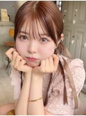 ヘアセットカチモリヘアぱっつん前髪