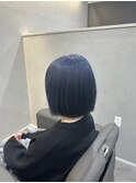 ネイビーカラー/ハイトーンボブ