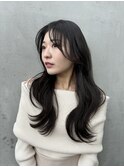韓国風レイヤー/ロングレイヤー/くびれスタイル/艶髪ロング