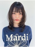 ウルフレイヤー顔周りレイヤー韓国ヘア美髪ロング_ba492881
