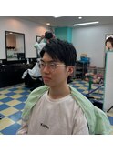 明大前ツーブロック流しスタイル