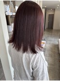 ◯外ハネミディ×チェリーレッド◯：stylist 白石