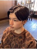 センターパート×ツーブロック