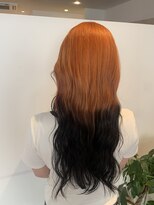 ルルバイアズール 草加店(LULU by azule)&nbsp;ルーツカラー，オレンジ，ブラック，デザインカラー【草加】