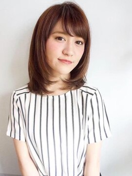 コンティロミー(CONTI ROMMY.) ゆるふわミディアム☆ヘーゼルブラウン髪質改善☆20代～50代