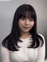 レノ(RENO)&nbsp;顔まわりレイヤー×ダークパープル【小顔・透明感】