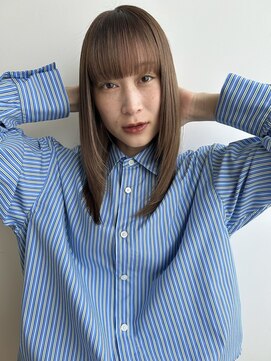 トリッカ シブヤ(TRICCA SHIBUYA) シースルーバング/切りっぱなしボブ/ミニボブ/透明感ベージュ