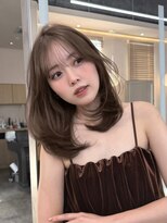ウェイズトウキョウ 新宿店(Ways TOKYO) 前髪ありミディアムレイヤーカット顔まわりカット透明感ブラウン