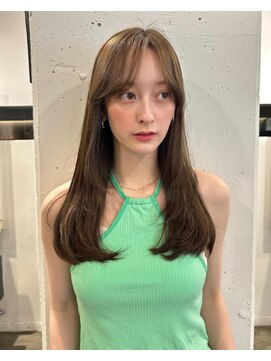 アビー 福岡天神(ABBEY) ロングヘアレイヤーカット前髪カット髪質改善トリートメント
