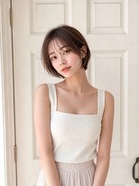 アロマ ヘアー ルーム 新宿3号店(AROMA hair room) ショートボブ/ナチュラルショート/サイドバング/ブラウン/新宿
