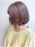 グレージュボブ_Aラインボブかきあげロング_ba326121