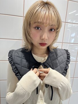 ロンドルーチェ 心斎橋(Lond luce) ダークアッシュ/ミディアムレイヤーカット［髪質改善/縮毛矯正］