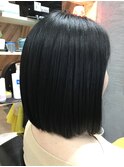 縮毛矯正前下りボブ