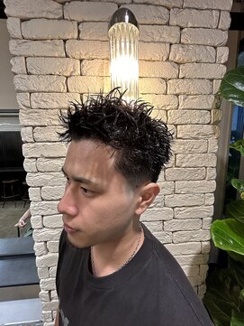 スティーロ 渋谷(Steelo) スパイキーショート×ツイストパーマ
